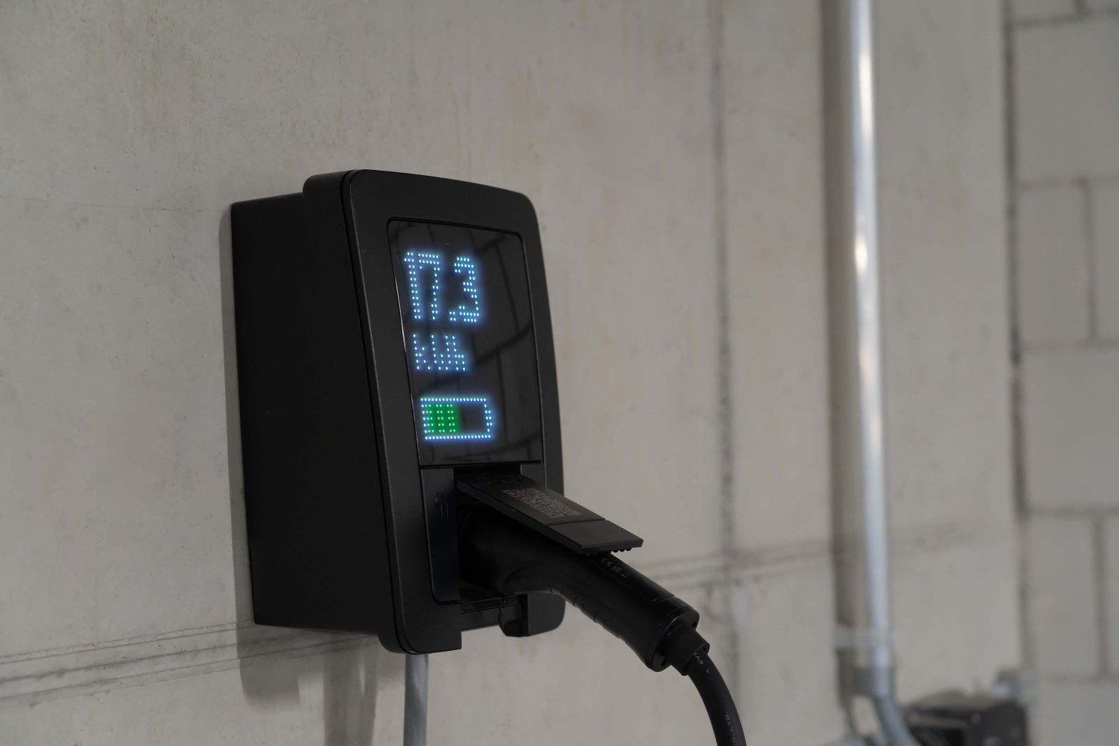 A home electric vehicle charging installation